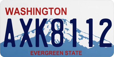 WA license plate AXK8112