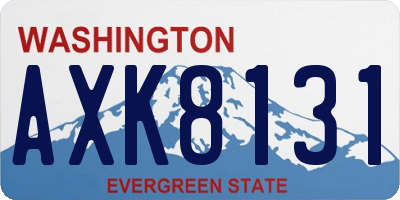 WA license plate AXK8131