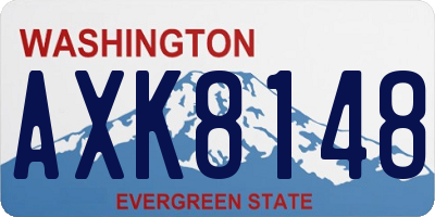 WA license plate AXK8148