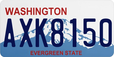 WA license plate AXK8150