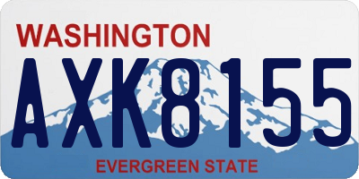 WA license plate AXK8155