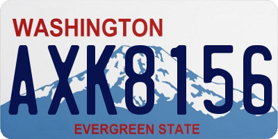 WA license plate AXK8156