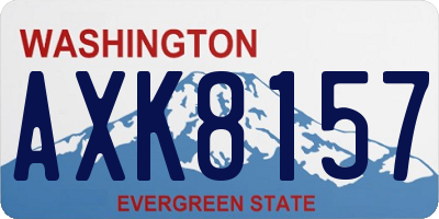 WA license plate AXK8157