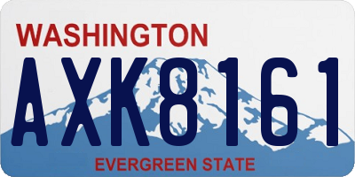 WA license plate AXK8161