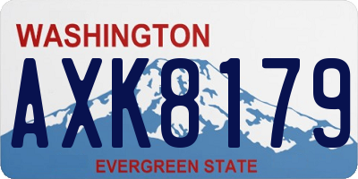 WA license plate AXK8179