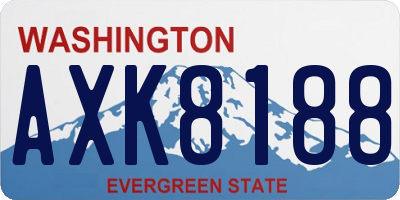 WA license plate AXK8188