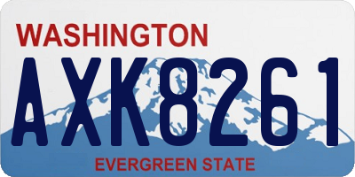 WA license plate AXK8261