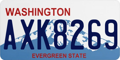 WA license plate AXK8269