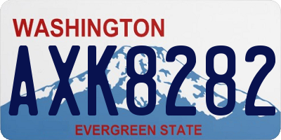 WA license plate AXK8282