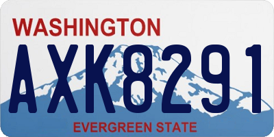 WA license plate AXK8291