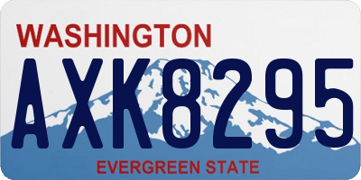 WA license plate AXK8295