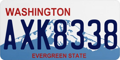 WA license plate AXK8338