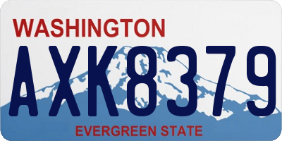 WA license plate AXK8379