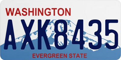 WA license plate AXK8435