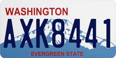 WA license plate AXK8441