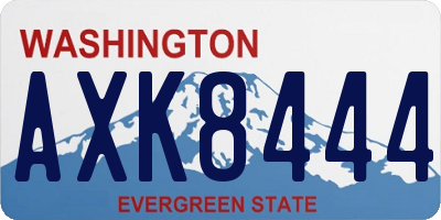 WA license plate AXK8444