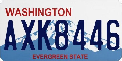 WA license plate AXK8446