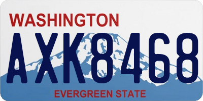 WA license plate AXK8468