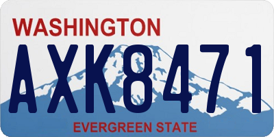 WA license plate AXK8471