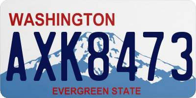 WA license plate AXK8473