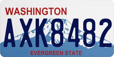 WA license plate AXK8482