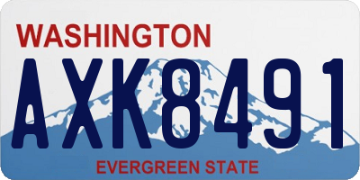 WA license plate AXK8491