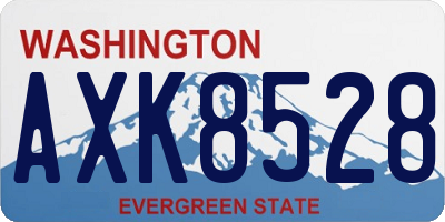 WA license plate AXK8528