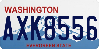 WA license plate AXK8556