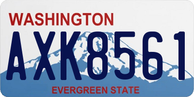 WA license plate AXK8561