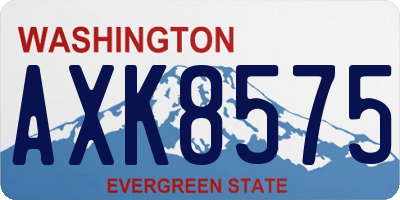 WA license plate AXK8575