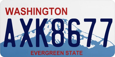 WA license plate AXK8677