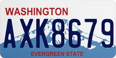 WA license plate AXK8679