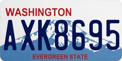 WA license plate AXK8695