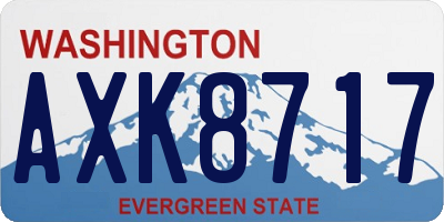 WA license plate AXK8717