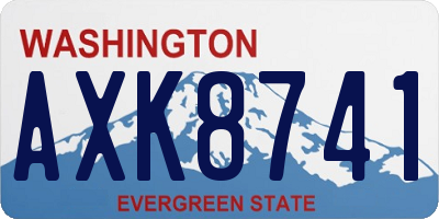 WA license plate AXK8741