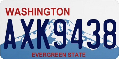 WA license plate AXK9438