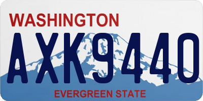 WA license plate AXK9440
