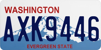 WA license plate AXK9446
