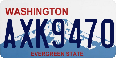 WA license plate AXK9470