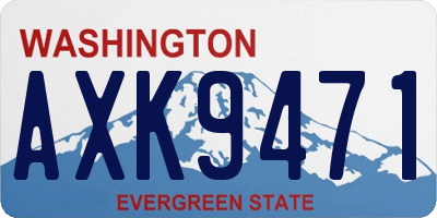 WA license plate AXK9471