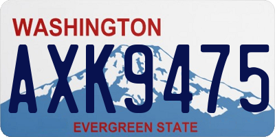WA license plate AXK9475