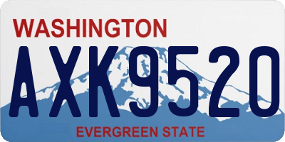 WA license plate AXK9520