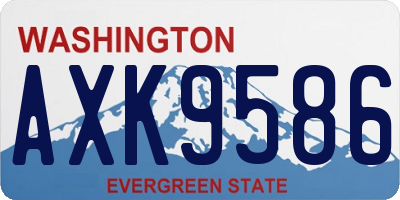 WA license plate AXK9586