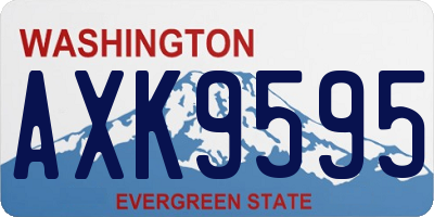 WA license plate AXK9595