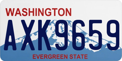 WA license plate AXK9659