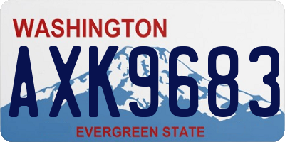 WA license plate AXK9683