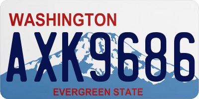 WA license plate AXK9686