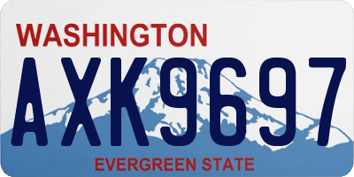 WA license plate AXK9697