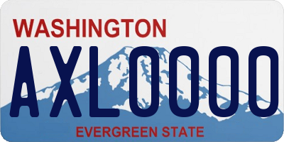WA license plate AXL0000