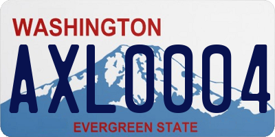 WA license plate AXL0004